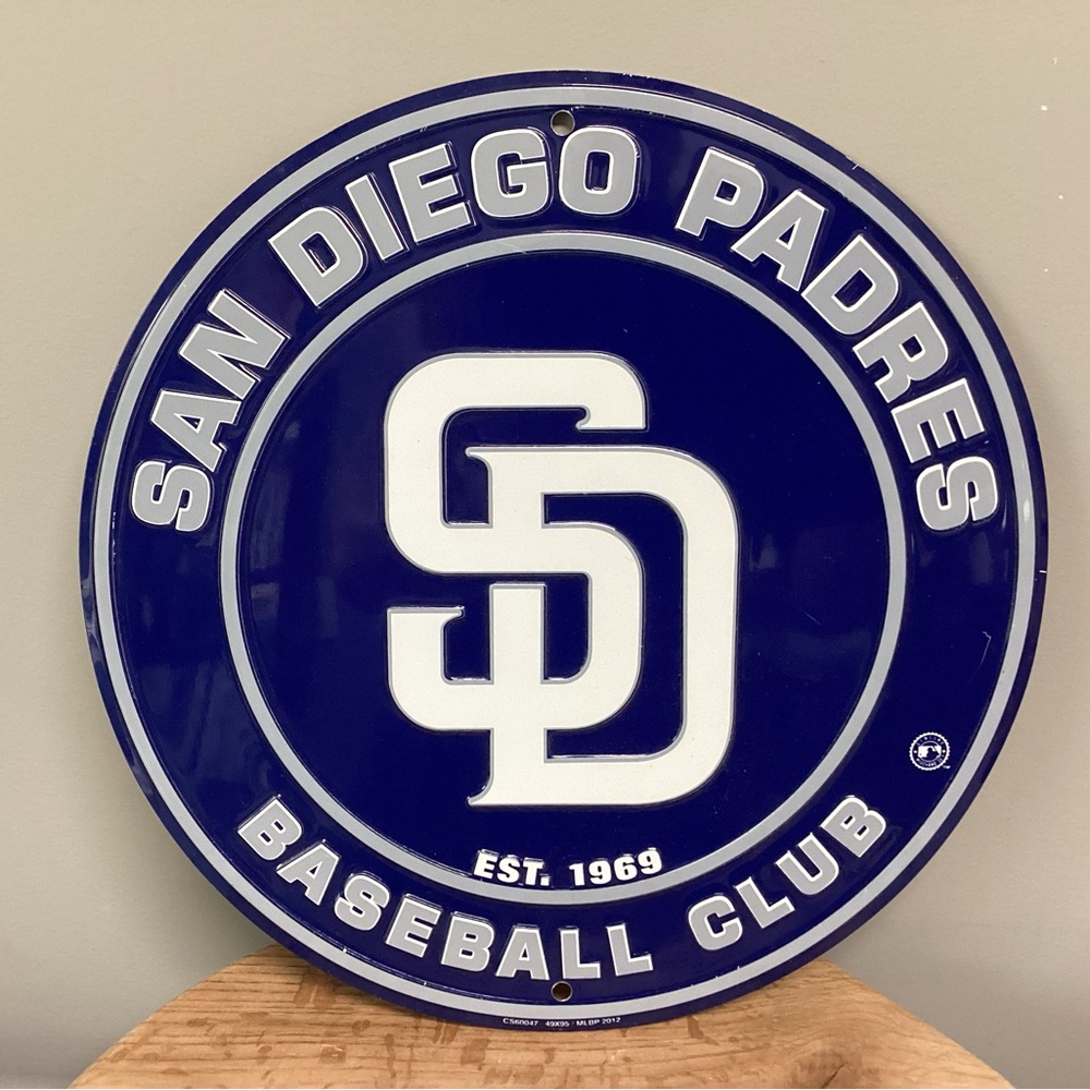 🔵 San Diego Padres MLB Metal Sign - 2012 - Official MLB Merchandise Baseball